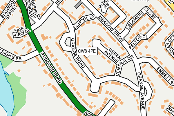 CW8 4PE map - OS OpenMap – Local (Ordnance Survey)