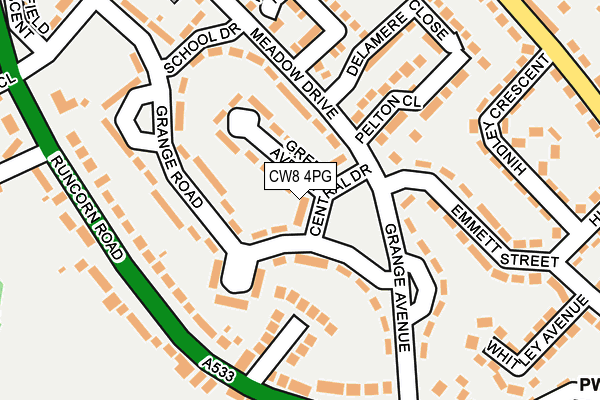 CW8 4PG map - OS OpenMap – Local (Ordnance Survey)