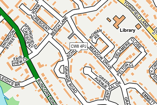 CW8 4PJ map - OS OpenMap – Local (Ordnance Survey)