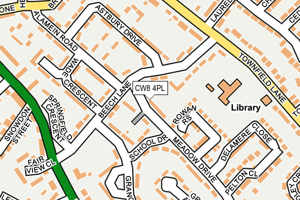 CW8 4PL map - OS OpenMap – Local (Ordnance Survey)