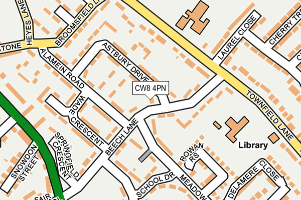 CW8 4PN map - OS OpenMap – Local (Ordnance Survey)