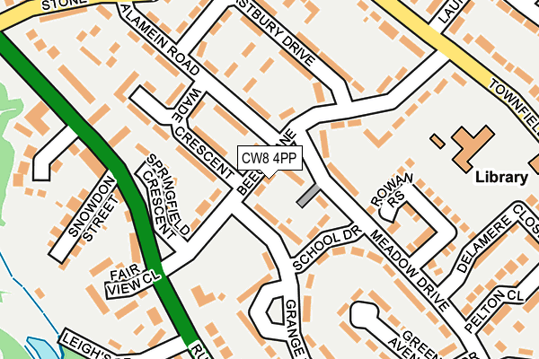 CW8 4PP map - OS OpenMap – Local (Ordnance Survey)