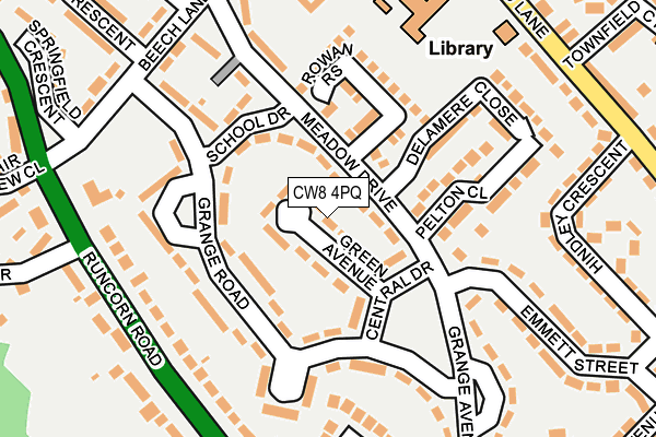 CW8 4PQ map - OS OpenMap – Local (Ordnance Survey)