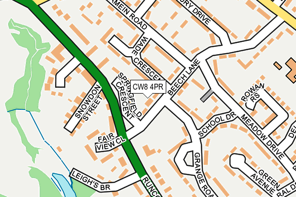 CW8 4PR map - OS OpenMap – Local (Ordnance Survey)