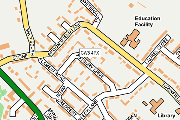 CW8 4PX map - OS OpenMap – Local (Ordnance Survey)