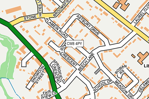 CW8 4PY map - OS OpenMap – Local (Ordnance Survey)