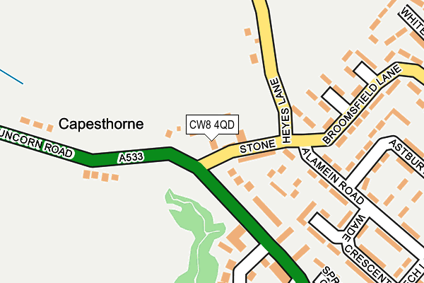 CW8 4QD map - OS OpenMap – Local (Ordnance Survey)