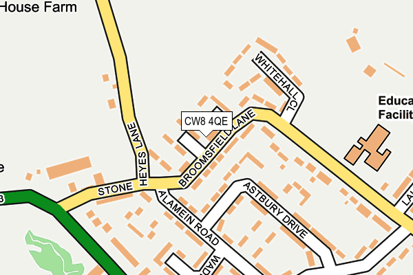 CW8 4QE map - OS OpenMap – Local (Ordnance Survey)