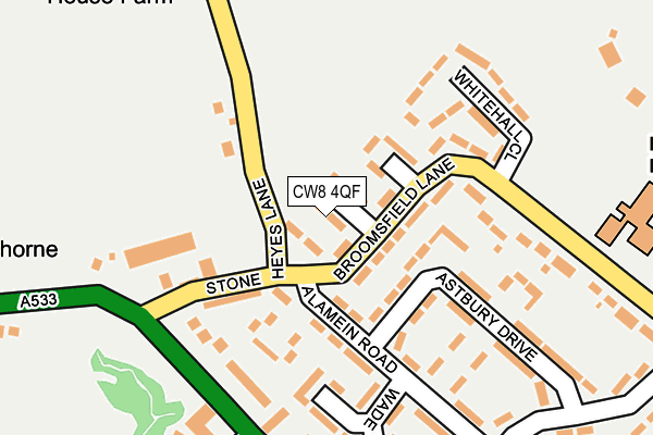 CW8 4QF map - OS OpenMap – Local (Ordnance Survey)