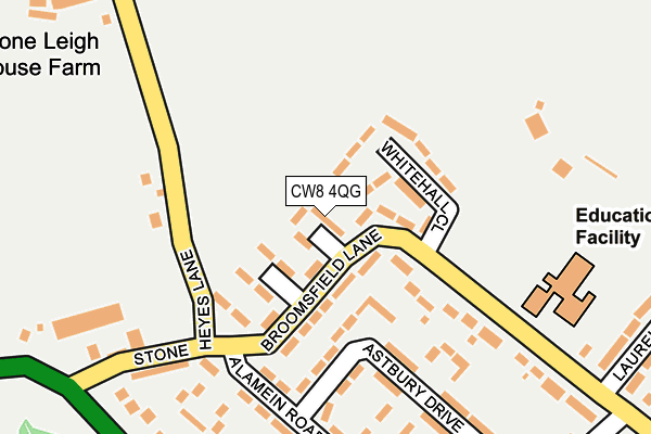 CW8 4QG map - OS OpenMap – Local (Ordnance Survey)