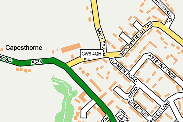 CW8 4QH map - OS OpenMap – Local (Ordnance Survey)
