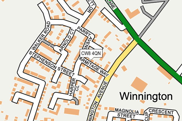 CW8 4QN map - OS OpenMap – Local (Ordnance Survey)