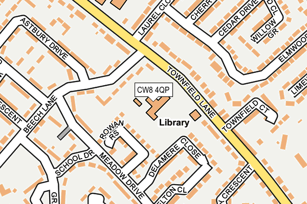 CW8 4QP map - OS OpenMap – Local (Ordnance Survey)