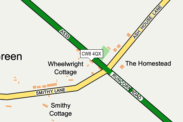 CW8 4QX map - OS OpenMap – Local (Ordnance Survey)