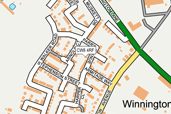 CW8 4RF map - OS OpenMap – Local (Ordnance Survey)