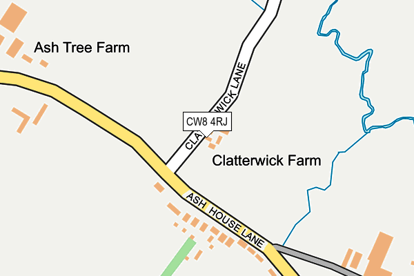 CW8 4RJ map - OS OpenMap – Local (Ordnance Survey)