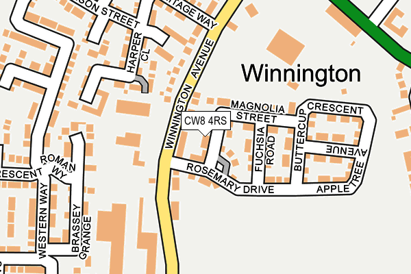 CW8 4RS map - OS OpenMap – Local (Ordnance Survey)