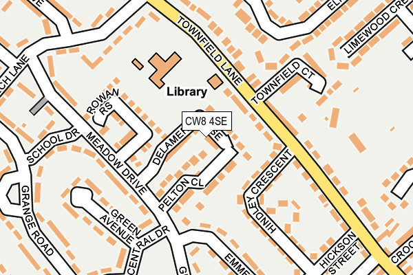 CW8 4SE map - OS OpenMap – Local (Ordnance Survey)