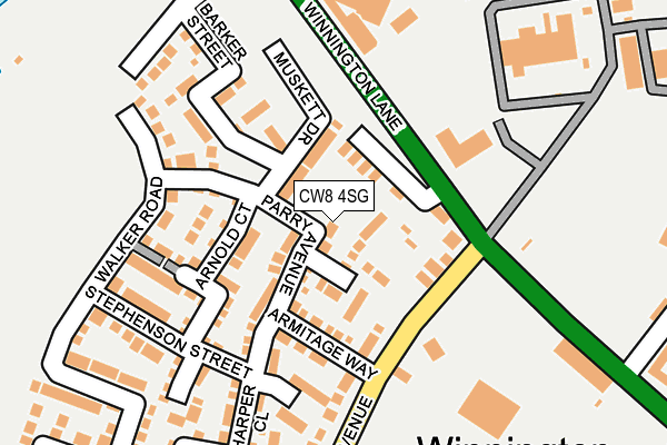 CW8 4SG map - OS OpenMap – Local (Ordnance Survey)
