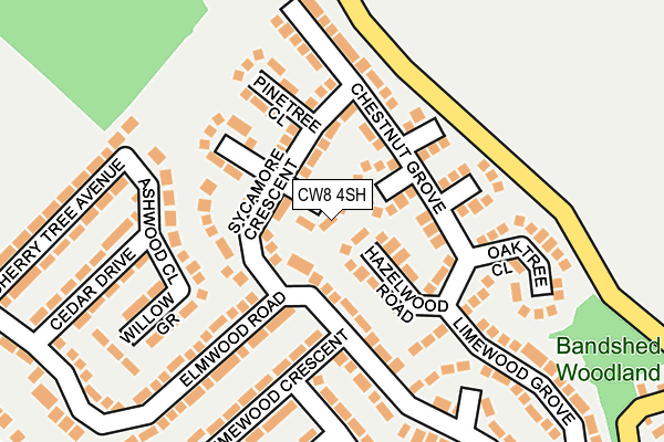 CW8 4SH map - OS OpenMap – Local (Ordnance Survey)