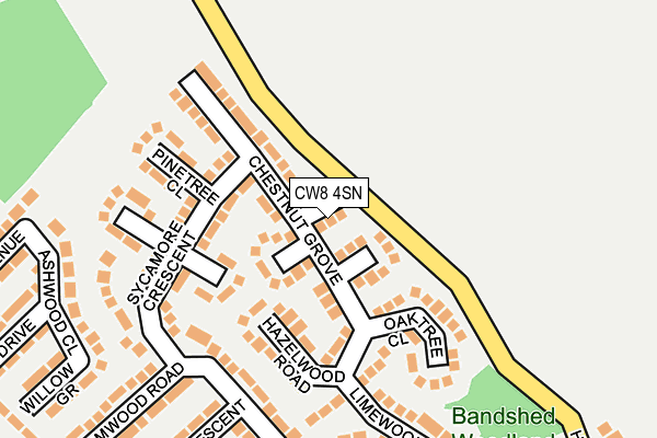 CW8 4SN map - OS OpenMap – Local (Ordnance Survey)