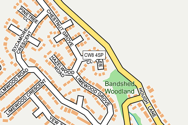 CW8 4SP map - OS OpenMap – Local (Ordnance Survey)