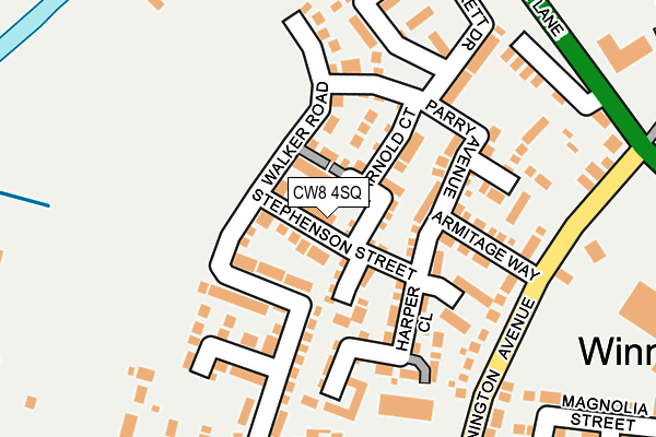 CW8 4SQ map - OS OpenMap – Local (Ordnance Survey)