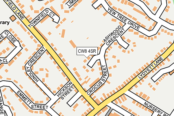 CW8 4SR map - OS OpenMap – Local (Ordnance Survey)