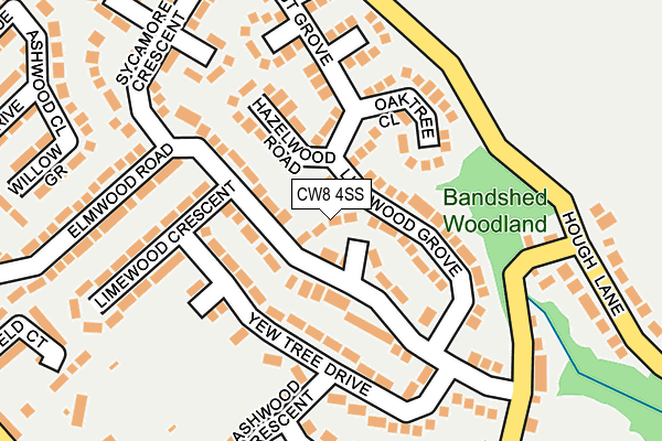 CW8 4SS map - OS OpenMap – Local (Ordnance Survey)