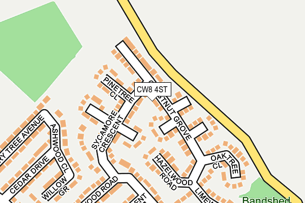 CW8 4ST map - OS OpenMap – Local (Ordnance Survey)