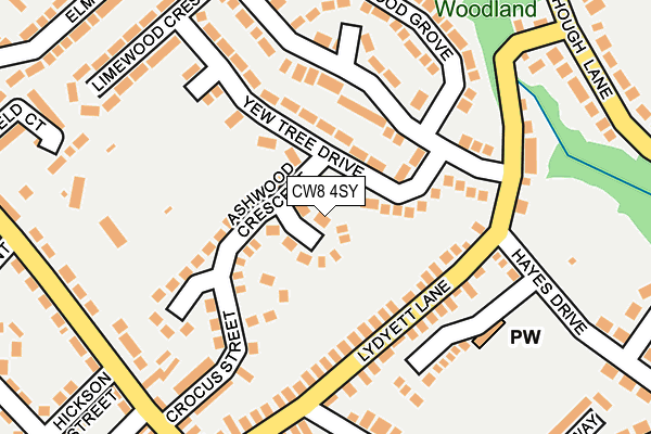 CW8 4SY map - OS OpenMap – Local (Ordnance Survey)