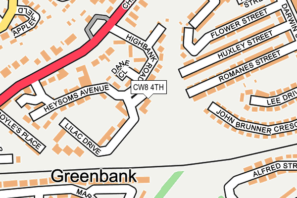 CW8 4TH map - OS OpenMap – Local (Ordnance Survey)