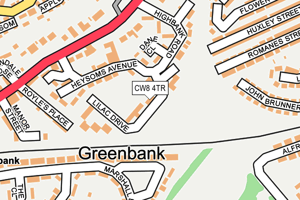 CW8 4TR map - OS OpenMap – Local (Ordnance Survey)