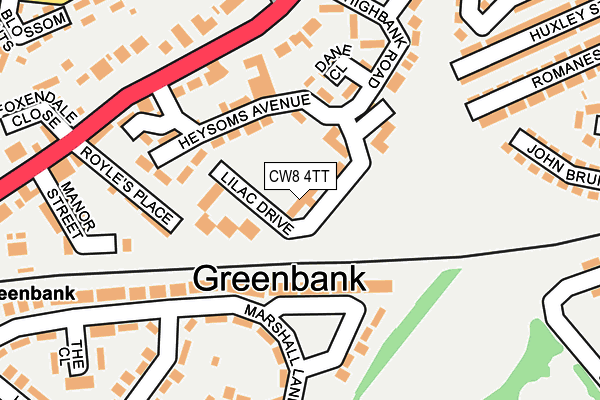 CW8 4TT map - OS OpenMap – Local (Ordnance Survey)