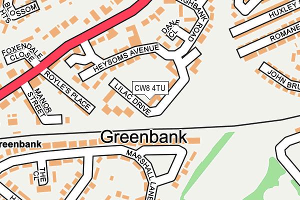 CW8 4TU map - OS OpenMap – Local (Ordnance Survey)