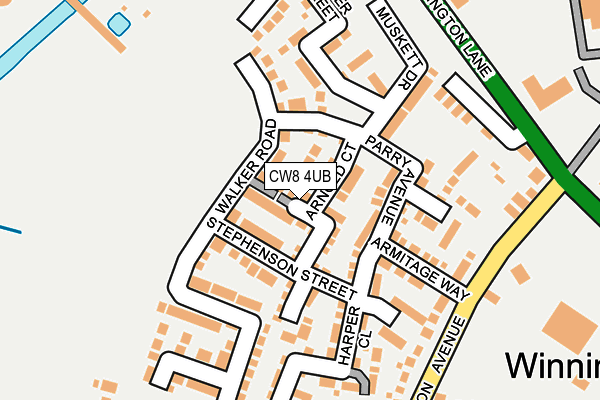 CW8 4UB map - OS OpenMap – Local (Ordnance Survey)