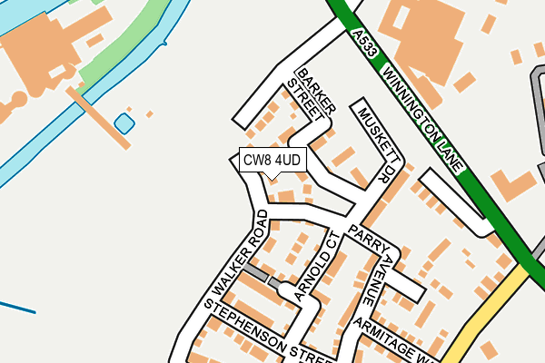 CW8 4UD map - OS OpenMap – Local (Ordnance Survey)