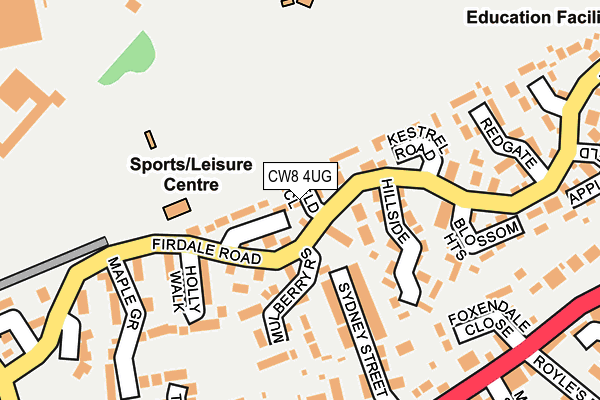 CW8 4UG map - OS OpenMap – Local (Ordnance Survey)