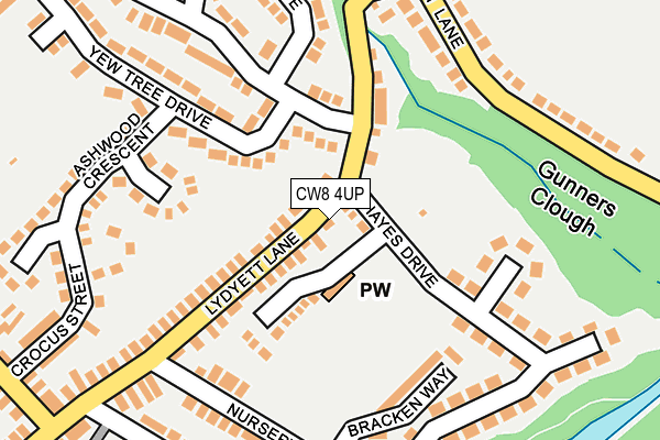 CW8 4UP map - OS OpenMap – Local (Ordnance Survey)