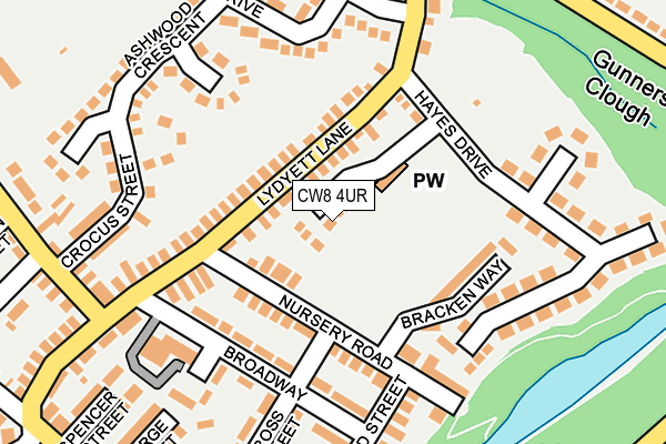 CW8 4UR map - OS OpenMap – Local (Ordnance Survey)
