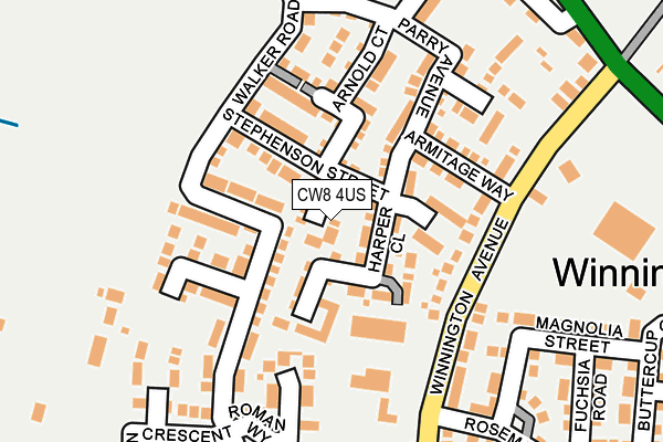 CW8 4US map - OS OpenMap – Local (Ordnance Survey)