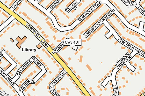 CW8 4UT map - OS OpenMap – Local (Ordnance Survey)