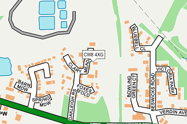 CW8 4XG map - OS OpenMap – Local (Ordnance Survey)