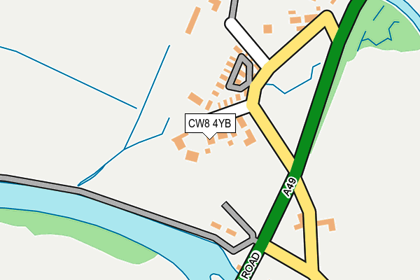 CW8 4YB map - OS OpenMap – Local (Ordnance Survey)