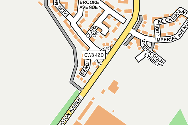 CW8 4ZD map - OS OpenMap – Local (Ordnance Survey)