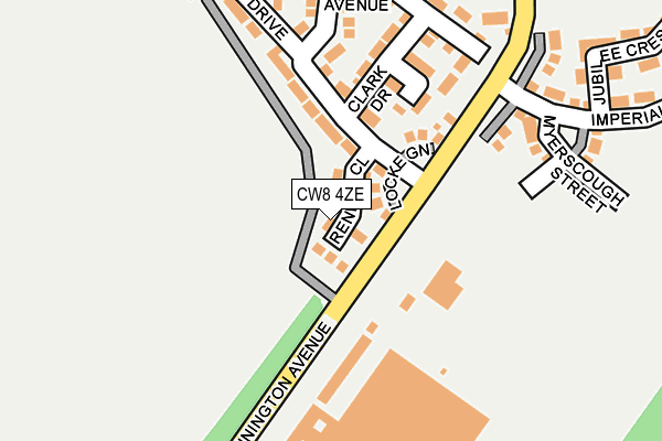 CW8 4ZE map - OS OpenMap – Local (Ordnance Survey)