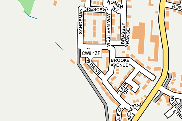 CW8 4ZF map - OS OpenMap – Local (Ordnance Survey)