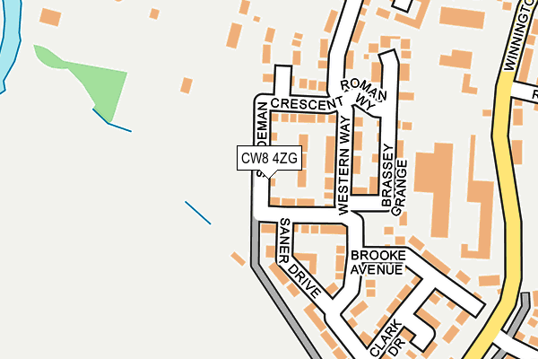 CW8 4ZG map - OS OpenMap – Local (Ordnance Survey)