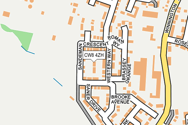 CW8 4ZH map - OS OpenMap – Local (Ordnance Survey)