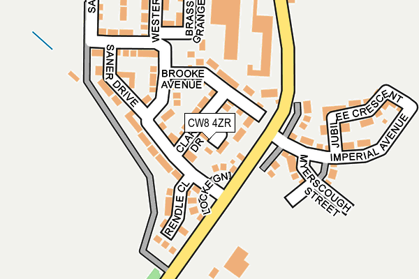 CW8 4ZR map - OS OpenMap – Local (Ordnance Survey)